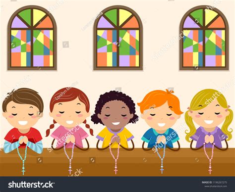 2313 Child Praying Church Stock Vectors Images And Vector Art