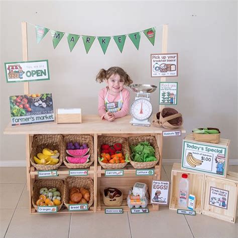 Diy Market Stand For Dramatic Play Little Lifelong Learners Kids