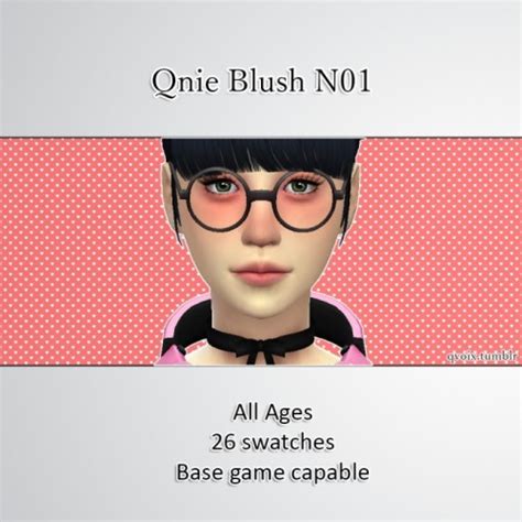 Qnie Blush N01 At Qvoix Escaping Reality Sims 4 Updates
