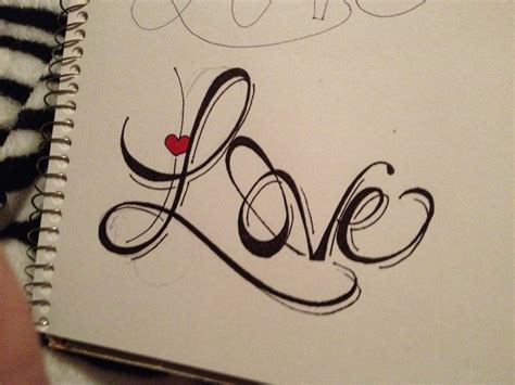 Pin By Mary Parnell Tallent On Love Easy Love Drawings Word Drawings