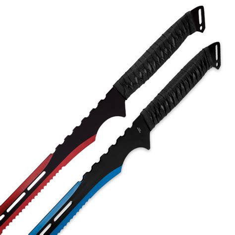 Fire And Ice Twin Sword Set With Double Sheath True Swords