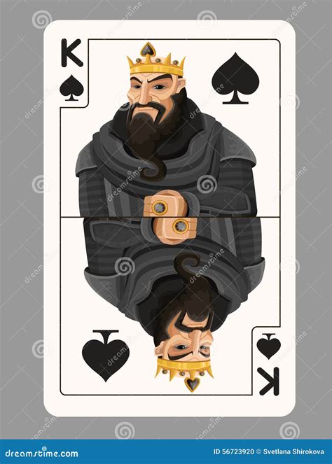 King Of Spades Playing Card Stock Vector Illustration Of Card