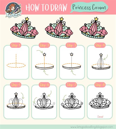 Learn How To Draw A Princess Crown With These Super Easy Steps Great