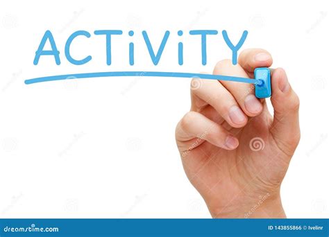 Word Activity Handwritten With Blue Marker Royalty Free Stock Image