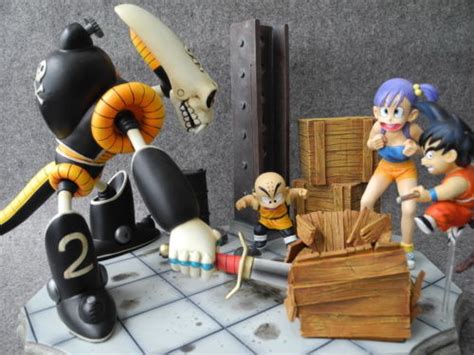 * compatible with bandai 《dragon ballz》 s.h.figuarts bulma. Dragonball KID GOKU KRILLIN BULMA VS PIRATE ROBOT Resin Statue Diorama-in Action & Toy Figures ...