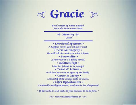 Gracie Meaning Of Name