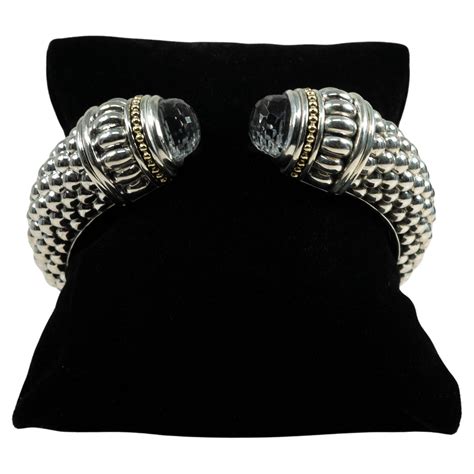 Lagos Silver Gold Caviar Bangle Bracelet At 1stdibs