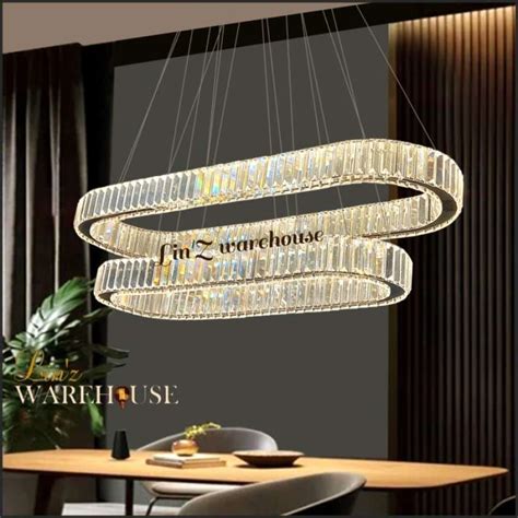 Promo Lampu Gantung Modern Crystal Led Oval Layer Cm Pendant