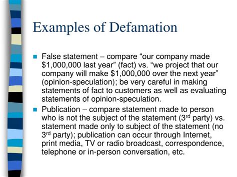 The court dealt with numerous defamatory online postings that went viral. PPT - Internet Legal Issues (Mgmt 447) PowerPoint ...