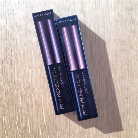 Use the brush tip applicator to apply, leave to set and then peel off to reveal fuller. Maybelline Tattoo Brow Gel Tint - Bellyrubz Beauty
