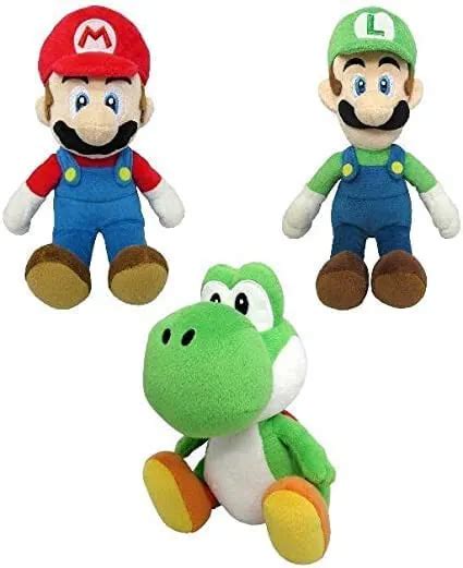 Mario And Luigi And Yoshi Sanei Boeki Super Mario Plush Toy Set Of 3 H7in