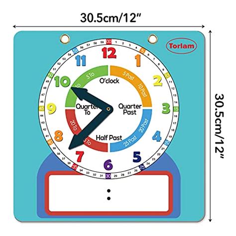 Magnetic Writable Dry Erase Learning Clock Clock For Kids Learning To