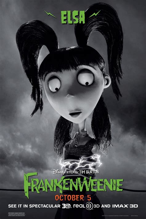 Posters Con Los Personajes De La PelÍcula Frankenweenie De Tim Burton Proyector Xd