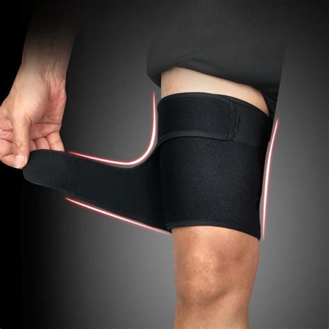 Thigh Brace Hamstring Quad Wrap Adjustable Compression Sleeve