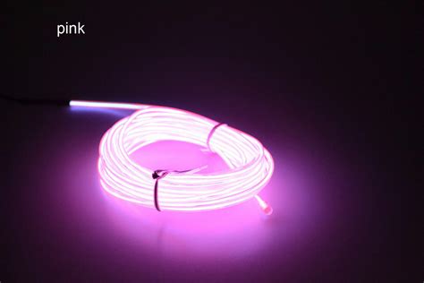 Flexible 1m 2m 5m Led Neon Light Glow El Wire Strip Tube Rope Home Car