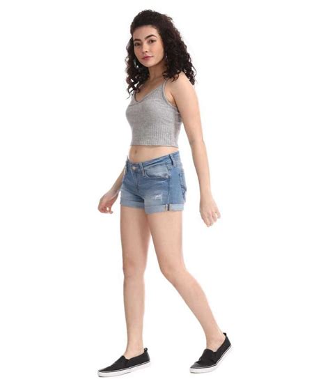 Buy Areal Fashion Denim Hot Pants Blue Online At Best Prices In India