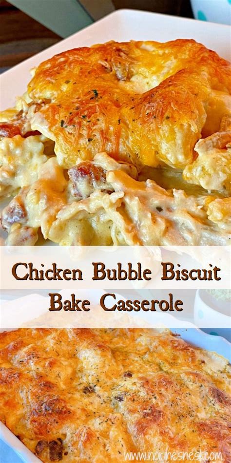 Chicken Bubble Biscuit Bake Casserole Easy Casserole Recipes Baked