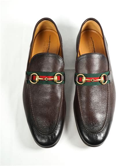 Gucci Iconic Green And Red Stripe Horsebit Loafers 10 Luxe Hanger