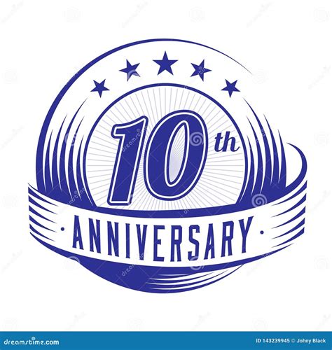 10 Years Anniversary Design Template 10th Anniversary Celebrating Logo
