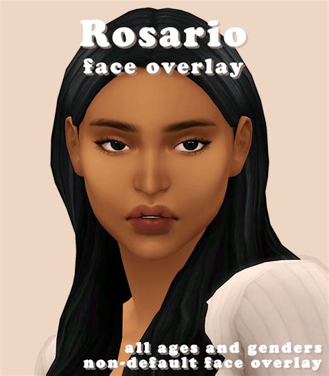 Rosario Face Overlay By Acuar Io The Sims 4 Skin The Sims 4 Packs