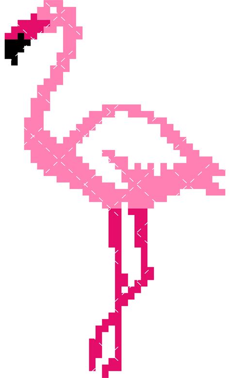 Pixel Flamingo Svg