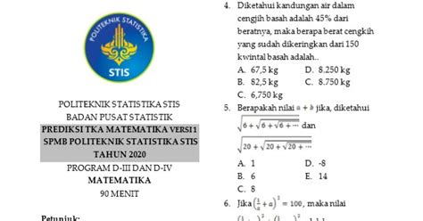 Maybe you would like to learn more about one of these? Contoh Soal Skd Kedinasan Stis - Kompas Sekolah