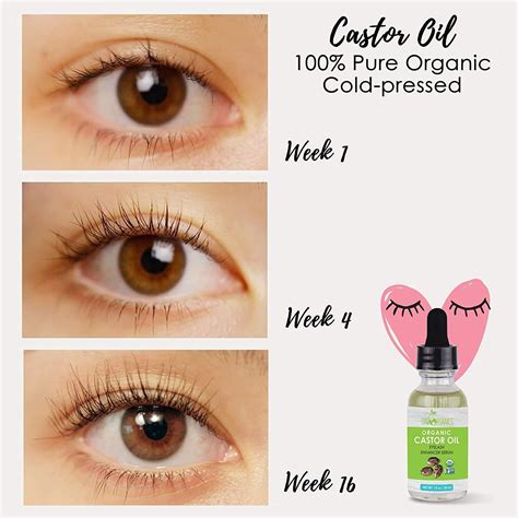 Organic Castor Oil Eyelash Serum By Sky Organics 1oz Cold Pressed