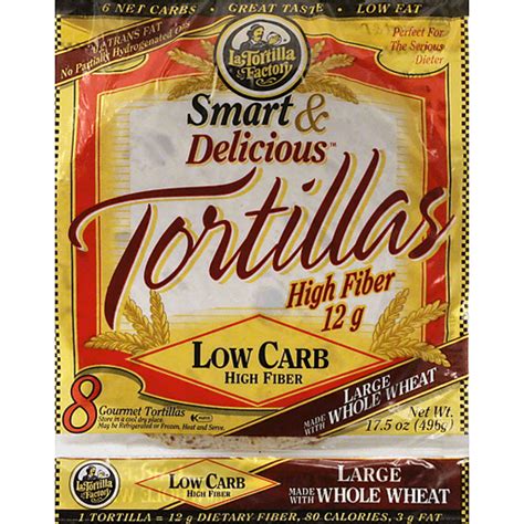 La Tortilla Factory Tortillas Whole Wheat Low Carb Large Size