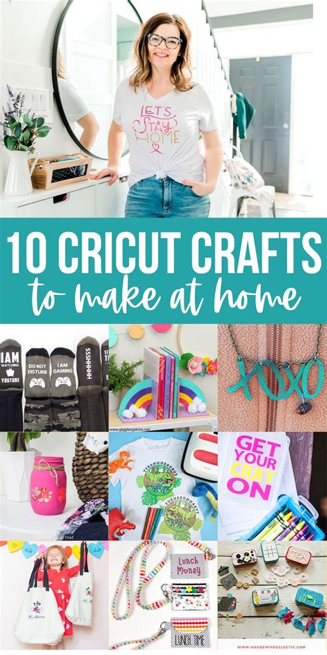 the top 10 cricut crafts to make at home with text overlays