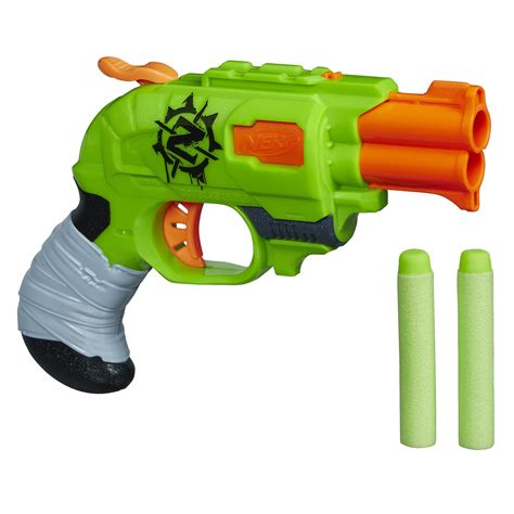 Nerf Zombie Strike Doublestrike Blaster Rifle Kids Gun Revolver Style