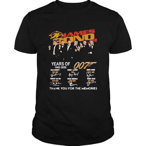 James Bond 007 Years Of 19622020 Thank You For The Memories Shirt Trend Tee Shirts Store