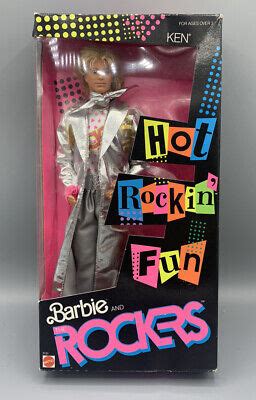 ROCKER KEN HOT ROCKING FUN Barbie And The Rockers Doll Mattel 1986