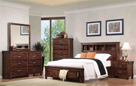 If you can't tell yet, i'm obsessed with rustic style/basically pinterest anything so these guys are beautiful to me! Noble Rustic Oak Queen Captain Panel Storage Bedroom Set ...