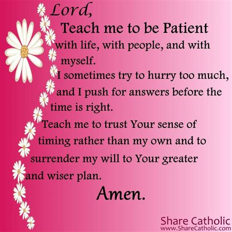 Lord Teach Me To Be Patient Prayers For Patience