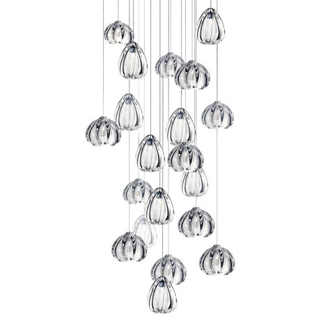 Clear Barnacle And Urchin Chandelier Handblown Glass By Siemon