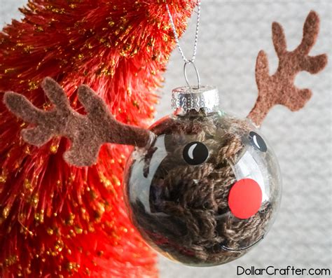 Easy Diy Reindeer Face Christmas Ornaments ⋆ Dollar Crafter