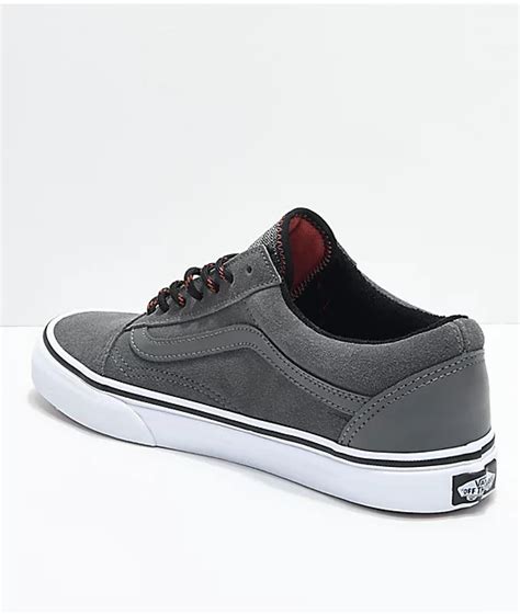 Vans Boys Old Skool Gunmetal Grey Skate Shoes Zumiez