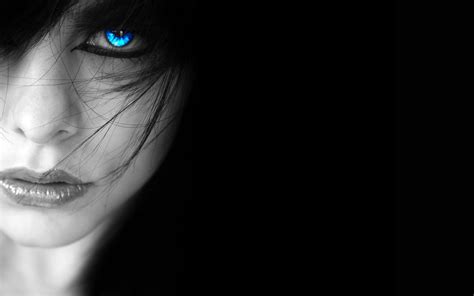 Mysterious Girl Girl Blue Eyes Hd 1920x1200 Wallpaper