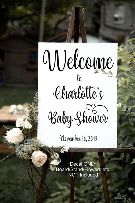 Welcome Baby Shower Decal Diy Shower Sign Vinyl Welcome To Etsy