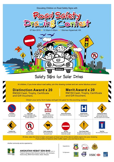Road Safety Poster Drawing Easy Pin On Design Thank You For Watching
