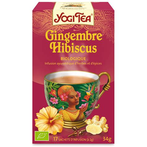 Infusion Exotique Gingembre Hibiscus 15 Sachets Yogi Tea Acheter Sur