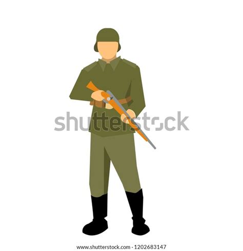 Soldier Green Uniform During World War Vector De Stock Libre De