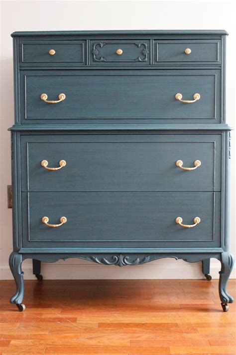 Black tall dresser target furniture. SOLDFrench Blue/Black Tall Dresser/Chest of | Etsy | Tall ...
