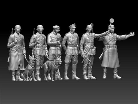 Fichier STL Feldgendarmerie Soldats allemandsModèle imprimable en 3D à