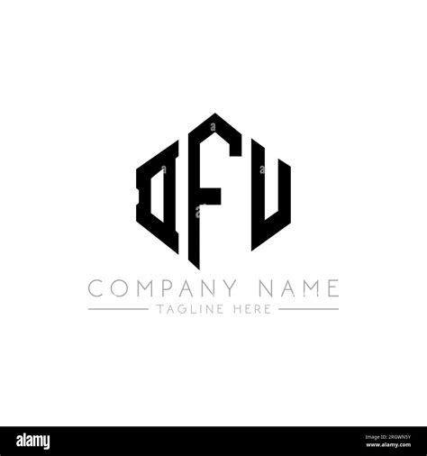 Dfu Letter Logo Design With Polygon Shape Dfu Polygon And Cube Shape