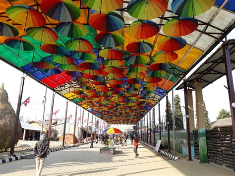 Nepals First Umbrella Street Opens In Chitwan