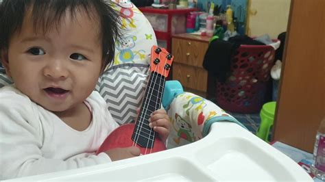 Baby Playing Guitar 10months Youtube