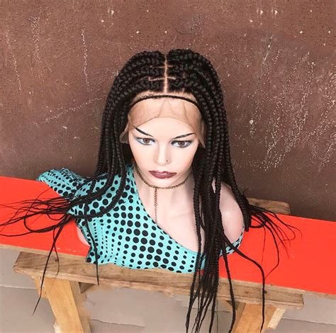 Braided Wigs 13x6 Lace Frontal Jumbo Box Braided Wigs Etsy