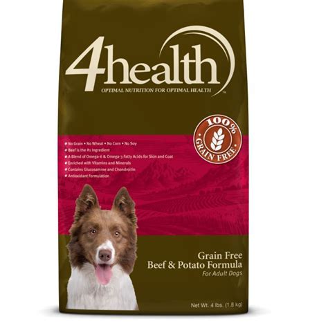 We may earn money or products from the companies mentioned in this post through our independently chosen links, which earn us a commission. 4health™ Grain Free Beef & Potato Dog Food, 4 lb ...