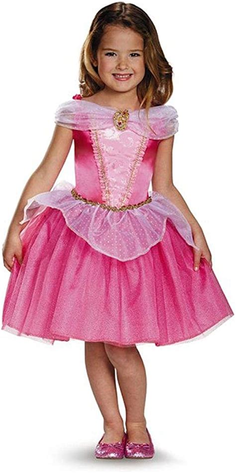 Disfraz De Disney De La Bella Durmiente Aurora Sparkle De Lujo Para Niñas 3t 4t Mail